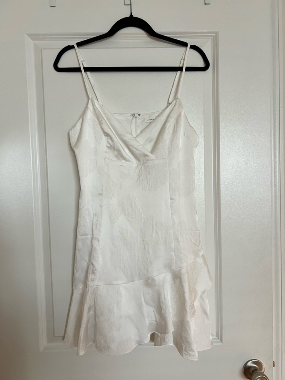 Altar’d State White Slip Dress with Ruffled Hem